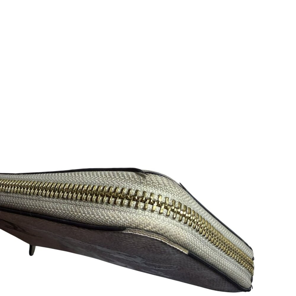 Coach Accordion Zip Wallet In Signature Canvas With Rexy - Picture 5 of 10